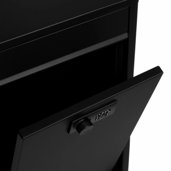 Skrzynka na listy pocztowa na gazety, ulotki czarna na szyfr zamek kod